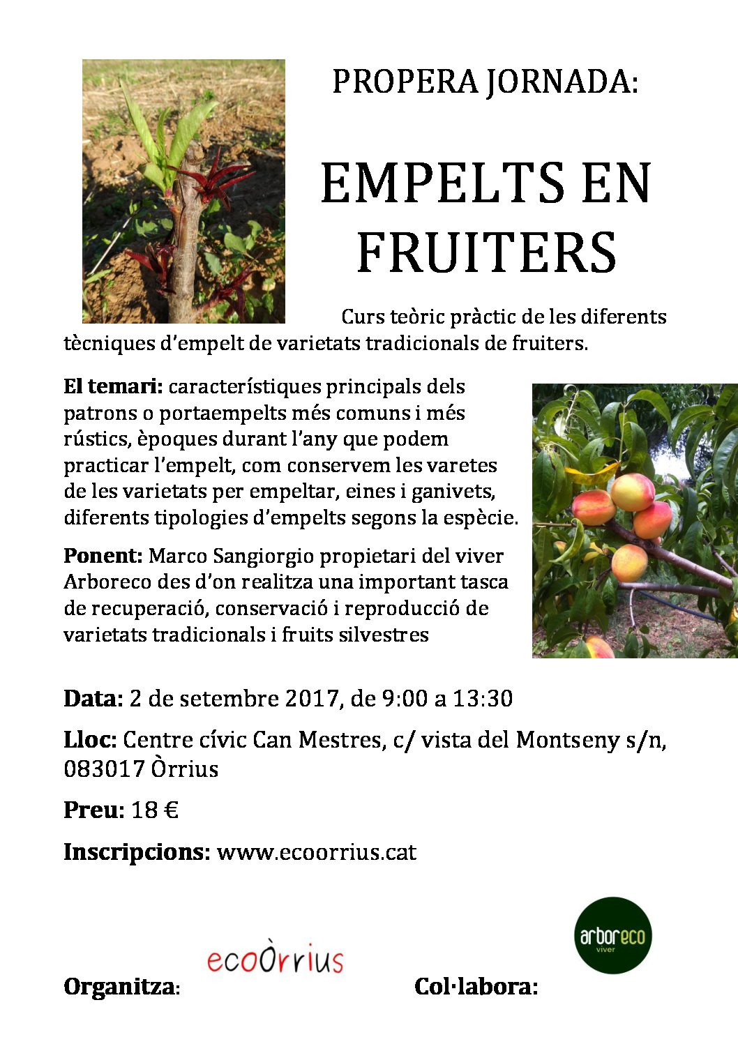 Curs d’empelt de varietats tradicionals de fruiters